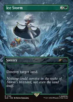 1x Ice Storm - Rainbow Foil Extended Art NM Eng MTG - Secret Lair Drop - Image 1