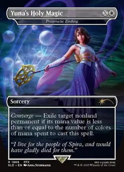 1x Prismatic Ending "Yuna's Holy Magic" - Rainbow NM Eng MTG - Secret Lair Drop - Image 1