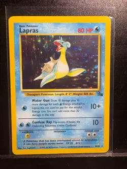 Pokemon [B] Lapras Holo [1999] Fossil 10/62 - Image 1