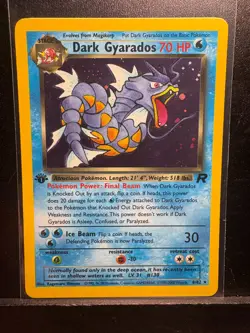 Pokemon [B+] Dark Gyarados Holo 1st Edition - Team Rocket 8/82 - Image 1