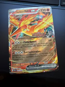 Pokemon TCG Team Rockets Moltres EX Destined Rivals 031/182 Stamped UPC Promo - Image 1