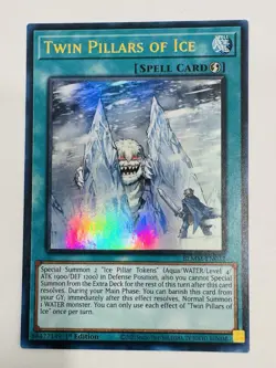 Yu-Gi-Oh! TCG Twin Pillars of Ice Ultra Rare 1st Edition NM - Image 1