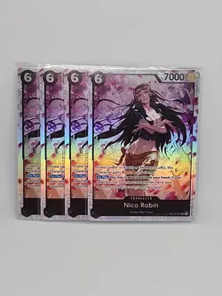 One Piece TCG Nico Robin OP12-087 SR NM Legacy of the Master 4X PLAYSET - Image 1