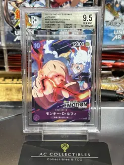 BGS 9.5 Gem Mint One Piece EMOTION Japanese Monkey.D.Luffy P-041 Gear 5 Promo - Image 1