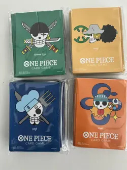 One Piece Official Sleeves vol 2 SET NAMI USSOP ZORO SANJI Bandai - Image 2