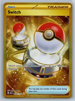 Switch Secret Rare Trainer 206/165 Gold 151 Pokemon Card - Image 1