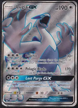 Pokemon TCG Lugia GX Full Art Ultra Rare Card 207/214 Lost Thunder - Image 1
