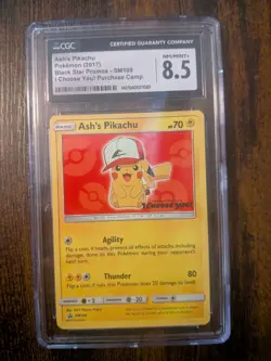 Pokemon TCG Ash's Pikachu SM109 Special Promo Card - Image 1
