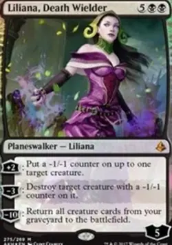 1x Liliana, Death Wielder - Foil Light Play MTG Magic - Kid Icarus - - Image 1