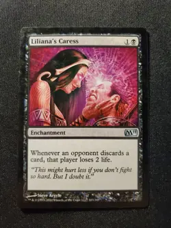 Liliana's Caress Magic Core Set 2011 M11 LP MTG Magic The Gathering See Pics - Image 1