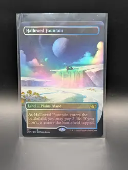 MTG - Hallowed Fountain - FOIL BORDERLESS - Land (W/U) - UNF #277 - Rare - NM - Image 1