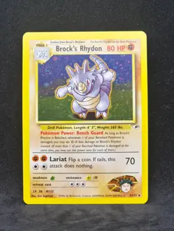 Pokemon Gym Heroes Brock's Rhydon 2/132 (LP/NM) - Image 1