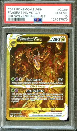 PSA 10 Giratina Vstar GG69/GG70 Crown Zenith Pokemon - Image 1