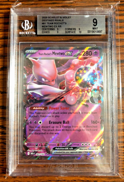 Team Rocket's Mewtwo EX DR #081 - BGS MINT 9 - SV Destined Rivals - Pokemon TCG - Image 1