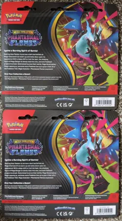 12 x Pokemon TCG Mega Evolution Phantasmal Flames 3 Pack Blisters * Full Box * - Image 3