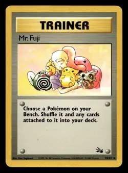 Mr. Fuji 58/62 Uncommon Fossil WOTC Pokemon LP - Image 1