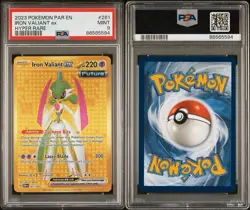 Iron Valiant Ex Hyper Rare PSA 9 261/182 Paradox Rift Future Gold Pokemon - Image 3