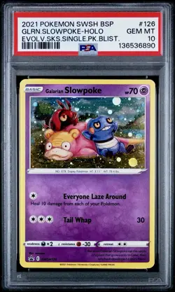 Pokemon Galarian Slowpoke SWSH126 Blister Holo Cosmos GEM MINT PSA 10 NEW CERT - Image 1