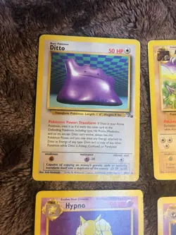 Fossil Non Holo Rare Lot - Ditto, Aerodactyl, Hypno, Haunter Pokemon Lot - Lp - Image 2