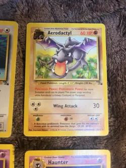 Fossil Non Holo Rare Lot - Ditto, Aerodactyl, Hypno, Haunter Pokemon Lot - Lp - Image 3