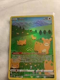 Pokemon TCG Ditto Crown Zenith Galarian Gallery Holo Ultra Rare Card GG22/GG70 - Image 1