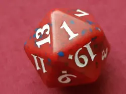 Magic The Gathering BATTLE FOR BALDUR'S GATE RED D20 SPINDOWN DICE DIE MTG - Image 2