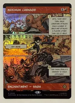 Maximum Carnage Borderless Foil - Marvel's Spider-Man MTG - Image 1