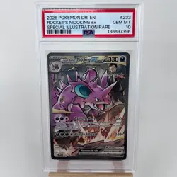 2025 Pokemon Team Rocket's Nidoking Ex Special Illustration Rare #233 PSA 10 Gem - Image 1