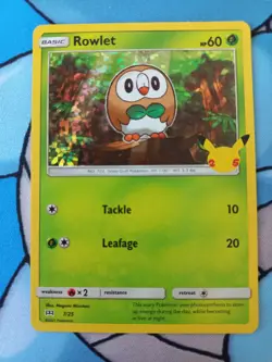 Rowlet 7/25 - Pokemon McDonalds 25th Anniversary Holo, English - Image 1