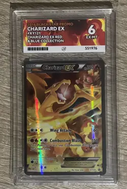Pokemon TCG Charizard EX XY121 Black Star Promo ACE 6 EX-MT - Image 1