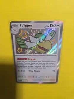Pelipper 204/091 Sv: Paldean Fates Holo Pokemon TCG Baby Shiny - Image 3