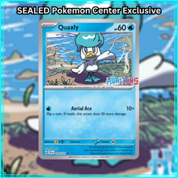 Pokemon Center Horizons Stamped Quaxly 050/191 & Terapagos 161/191 Promo SEALED - Image 1