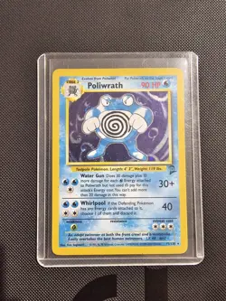 Poliwrath Base Set 2 Holo Rare Pokemon TCG Card 15/130 Unlimited Edition MP - Image 1
