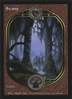 Light Play, English MTG Regular Swamp (86) Unglued Magic the Gathering - Image 1