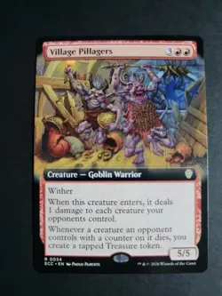 Village Pillagers (Extended Art) Rare MTG Lorwyn Eclipsed Commander - Image 1