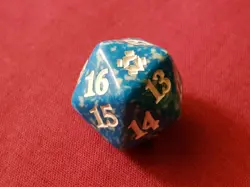 Magic The Gathering ZENDIKAR RISING BLUE D20 SPINDOWN DICE DIE New MTG - Image 1