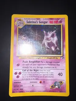 Pokemon Sabrina's Gengar Gym Heroes Holo Rare #14 Eng EXCELLENT - Image 1