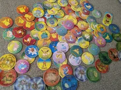 Huge Collection of vintage Pokemon BATTLE CAPS Pogs TCG Articuno Zapdos Moltres - Image 2