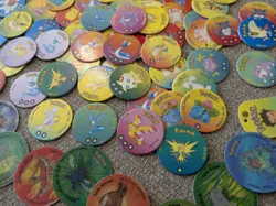 Huge Collection of vintage Pokemon BATTLE CAPS Pogs TCG Articuno Zapdos Moltres - Image 3