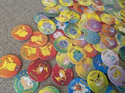 Huge Collection of vintage Pokemon BATTLE CAPS Pogs TCG Articuno Zapdos Moltres - Image 4