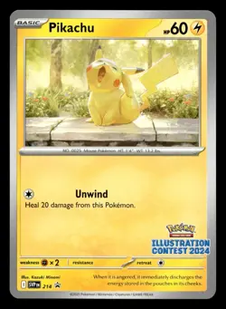Pikachu SVP 214 Illustration Contest 2024 Promo Pokemon NM - Image 1