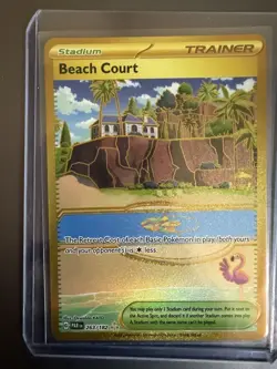 Beach Court 263/182 Pokemon TCG SV04: Paradox Rift Hyper Rare Near Mint - Image 1
