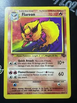 Flareon 19/64, Jungle Set, Pokemon TCG, WOTC, Vintage 1999, Non Holo Rare, LP - Image 1