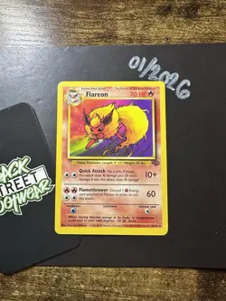 Flareon 19/64, Jungle Set, Pokemon TCG, WOTC, Vintage 1999, Non Holo Rare, LP - Image 5