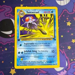 Pokemon Fossil #44/62 1st Edition Uncommon Tentacruel LP - Image 1