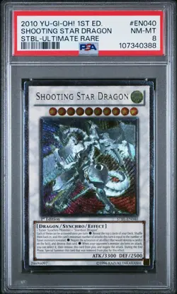 2010 YU-GI-OH! STBL-STARSTRIKE BLAST #EN040 SHOOTING STAR DRAGON PSA 8 - Image 1