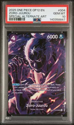 Zoro-Juurou (SP) - Legacy of the Master (OP12) PSA 10 GEM MINT - Image 1