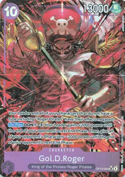 One Piece Gol.D.Roger (064) Alt Art #OP13-064 Foil Carrying On His Will NM - Image 1