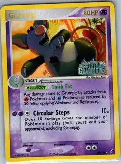 Grumpig 20/100 Reverse Holo Crystal Guardians - Pokemon Card - NM - Image 1