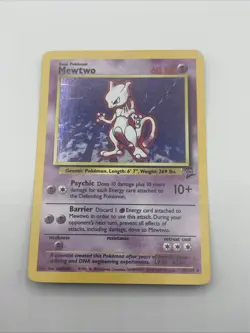 Pokemon Base Set 2 Mewtwo Holo Rare Card 10/130 English 2000 MP - Image 1